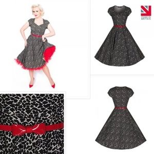 NWT Lindy Bop Leopard Rockabilly Pinup Swing Dress
